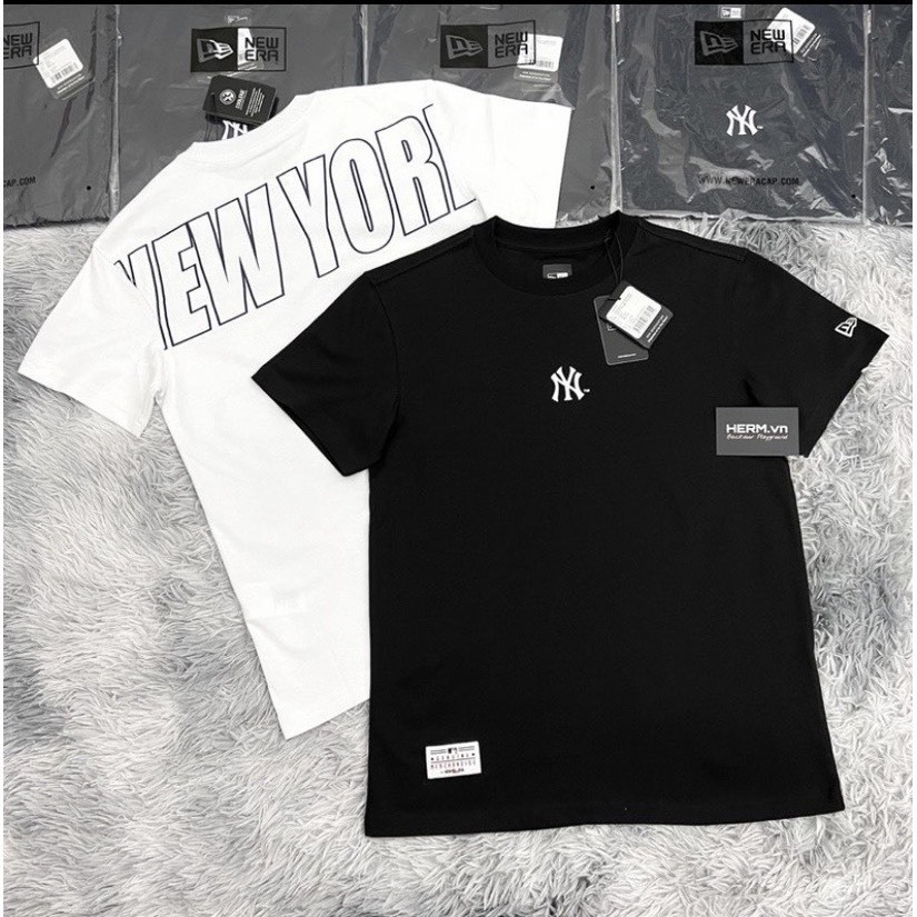 Áo phông nam nữ unisex thêu chữ NY New form rộng local brand cổ tròn oversize cotton cotton cao cấp.