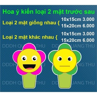 [Đồ dùng dạy học] Hoa ý kiến 2 mặt