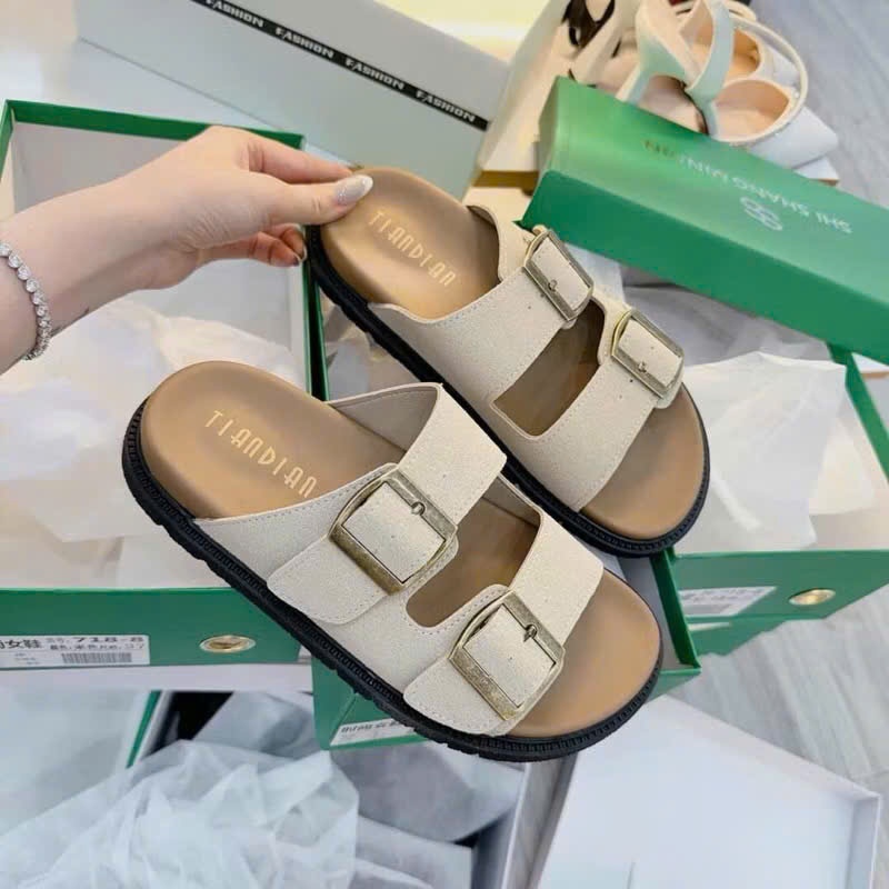 TH.STORE Dép bệt khuy cài đế bằng 718-8 | BigBuy360 - bigbuy360.vn