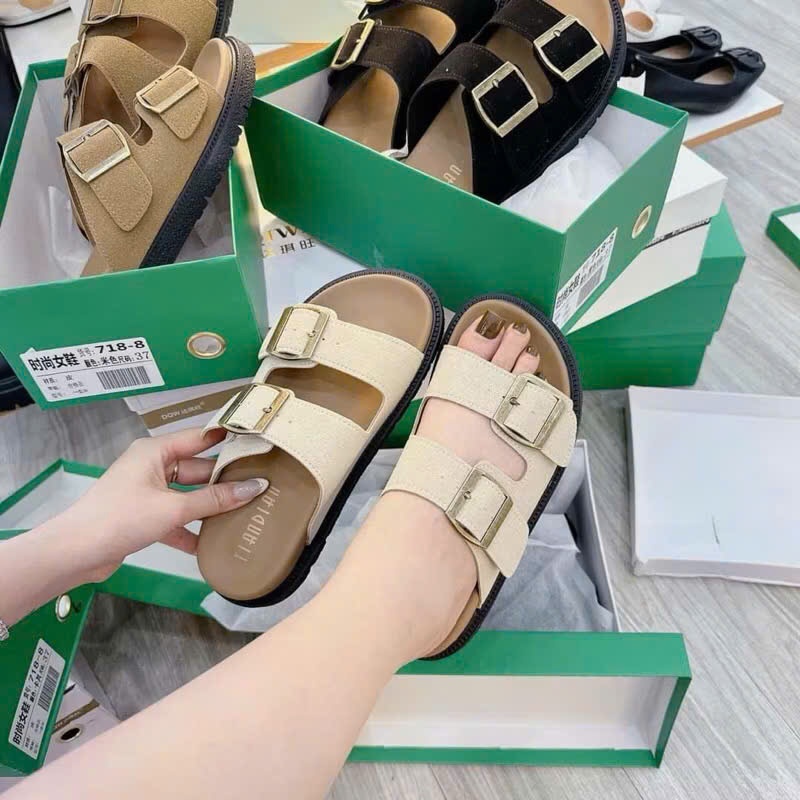 TH.STORE Dép bệt khuy cài đế bằng 718-8 | BigBuy360 - bigbuy360.vn