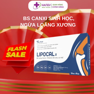 Viên uống Canxi Sinh Học Lipocal Viha bổ sung Canxi hữu cơ, giảm còi xương và loãng xương (20 ống)