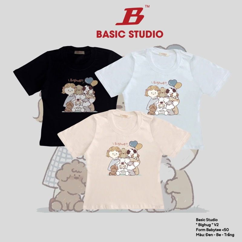 Áo Thun Babytee “ big hug “ Basic studio