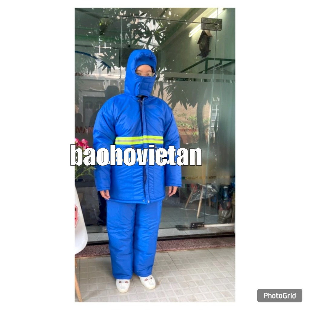 Áo kho lạnh âm 25 độ màu xanh yamaha có phản quang