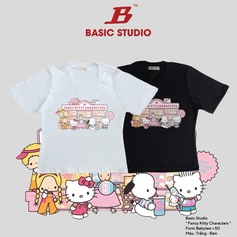 Áo Thun Babytee “ Fancy Kitty Characters “ Basic Studio