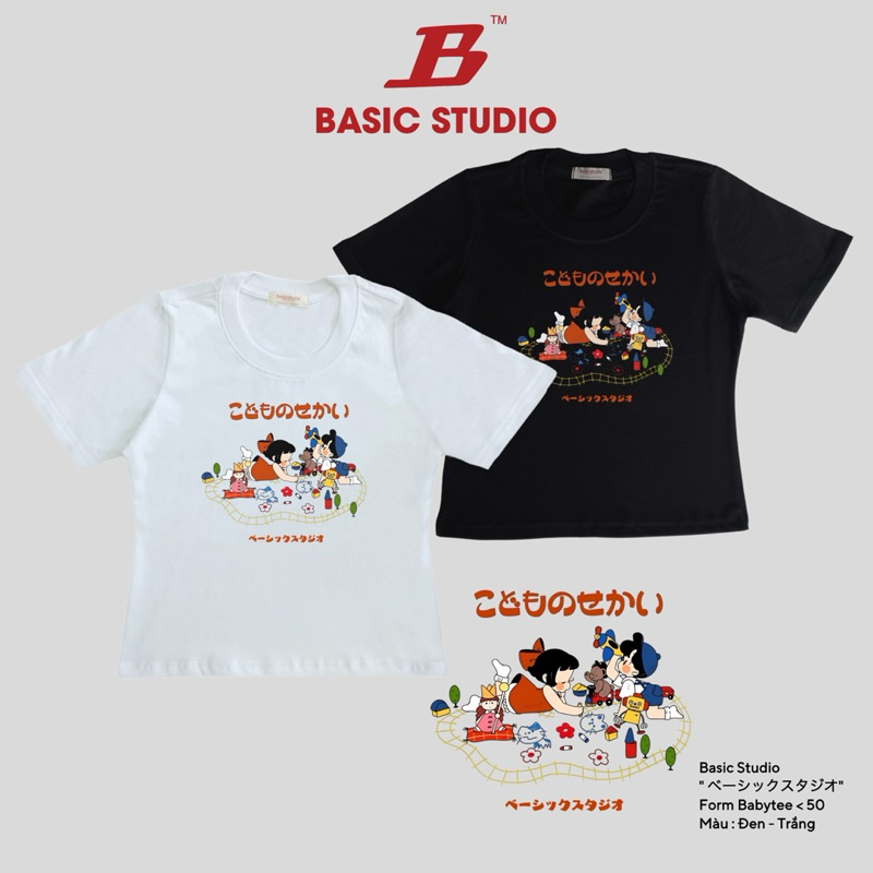 Áo Thun Babytee “ ベーシックスタジオ “ Basic Studio