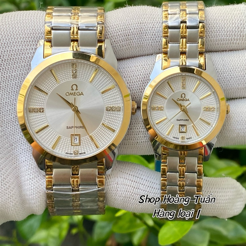 Đồng hồ cặp đôi 0.M.G Nam Nữ . Kính sapphire chống trầy . Máy Quartz Nhật . Chống nước tốt