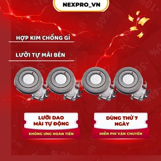  Combo 4 lưỡi cạo râu dành cho máy NEXPRO  585 - trao đổi với shop trước nếu dòng máy khác có thể lắp không vừa 