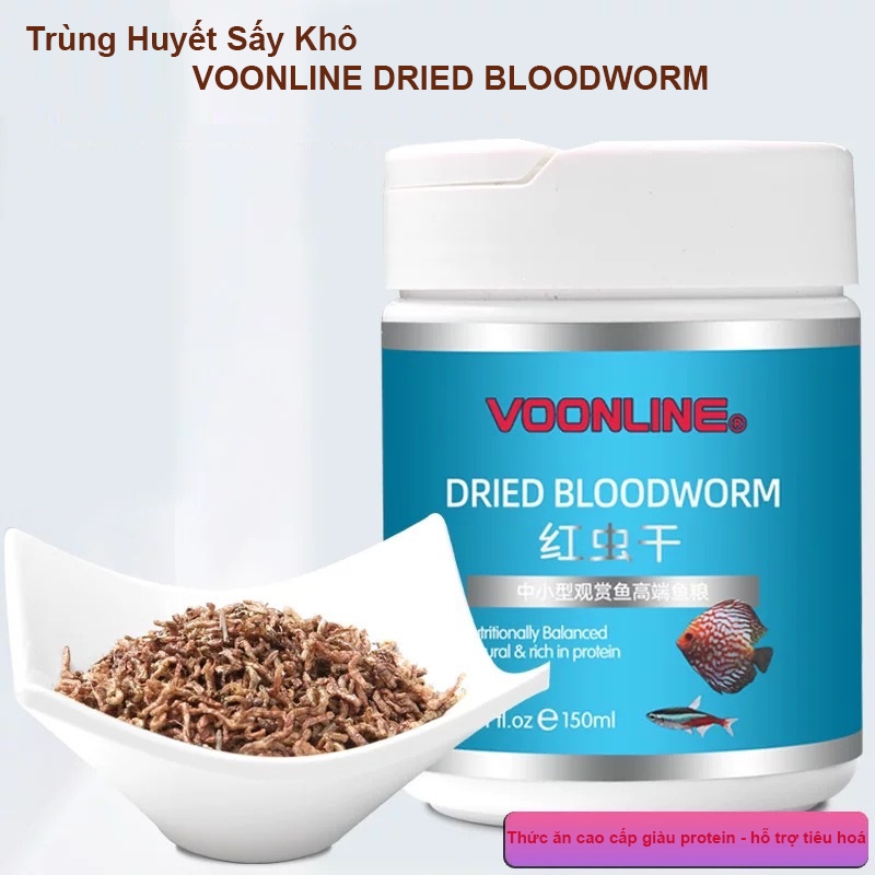 Trùng Huyết Sấy Khô VOONLINE DRIED BLOODWORM - Thức ăn cá