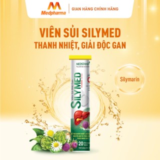 Viên sủi thanh nhiệt, giải độc gan, giúp hạn chế tác hại của rượu bia, thuốc đến gan MEDSTAND Silymed (Tuýp 20 viên)