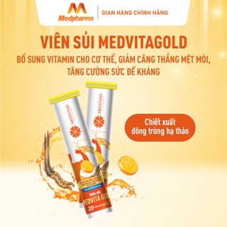 Viên sủi  Medvitagold bổ sung vitamin cho cơ thể, giảm căng thẳng mệt mỏi, tăng cường sức đề kháng (Lọ 20 viên)