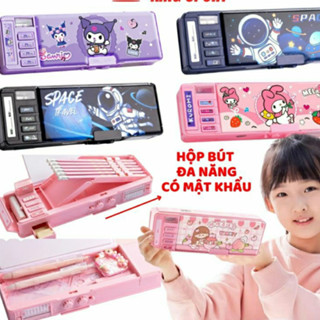 Hộp bút học sinh có mật khẩu đa năng, có nhiều nút bấm mở ngăn nhỏ thông minh, hiện đại