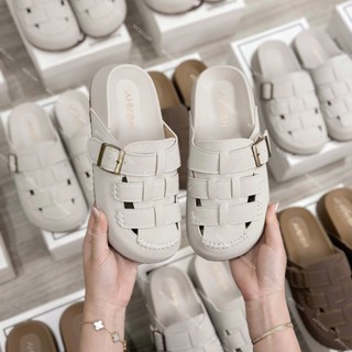 Dép MIDU YEJI Da Lộn Quai Rọ Khâu Đế Nhẹ Êm Cao Cấp 3 Màu 4 Phân