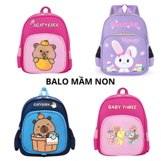 Balo mầm non cho bé trai và bé gái từ 0-6 tuổi, ba lô mẫu giáo họa tiết người nhện công chúa D10