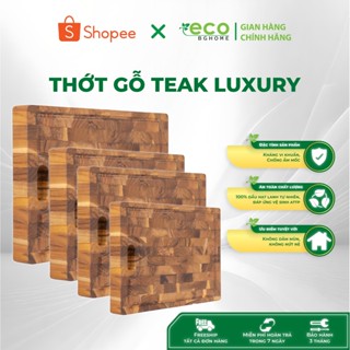 Thớt gỗ TEAK Luxury - thiết kế móc treo đa năng, dễ dàng sử dụng Thương Hiệu BG HOME
