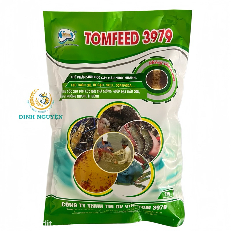 Men gây mồi tự nhiên TOMFEED 3979 - Gây màu nước nhanh, tạo thức ăn tự nhiên trùn chỉ, ốc gạo