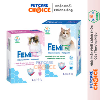 Bossen Viên Sổ Giun Sán FEMITEL Cho Mèo, Phòng Ngừa Giun Tim