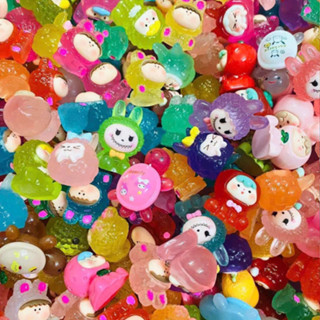 Bộ 10 túi mù lộn xộn Labubu Moi Bunny 3.5cm phát sáng - túi bí mật nhân phẩm LABUBU MOI BUNNY TRONG SUỐT