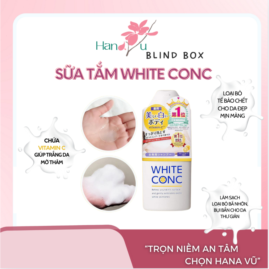 Sữa tắm trắng da White Conc 360ml và 600 ml