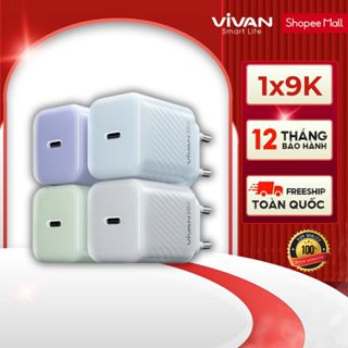 [BH 1 Năm] Củ Sạc Nhanh VIVAN Power 20T Công Suất 20W Cổng USB-C
