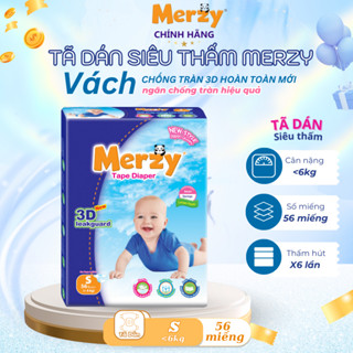 Tã Dán Trẻ Em Merzy Cao Cấp - Siêu Thấm Hút Size S56 Miếng