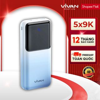 Pin Sạc Dự Phòng 20000mAh VIVAN VPB-D20, 3 Cổng Sạc Ra Công Suất 22.5W Màn Hình LED Hiển Thị Pin Hỗ Trợ PD/ QC3.0/ VOOC