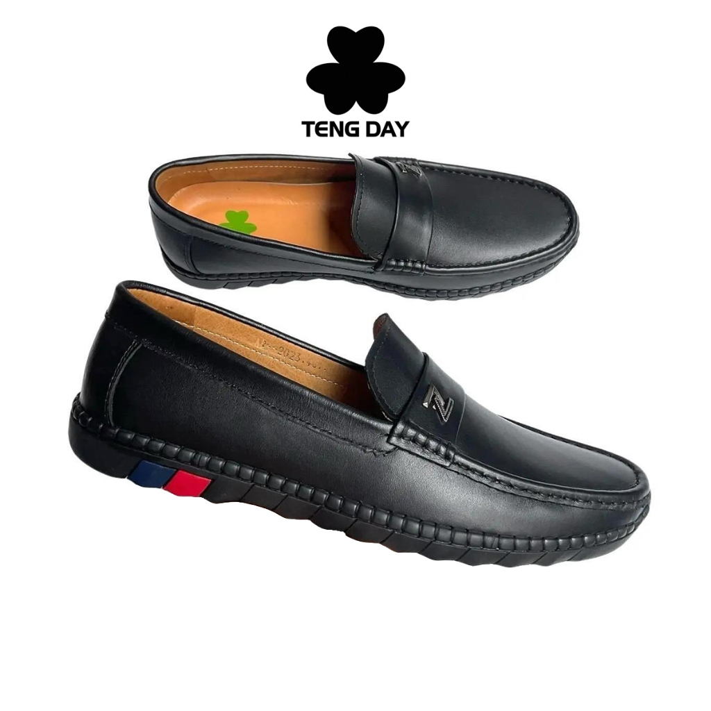 Giày Lười Nam Da Bò- Khâu Vào Đế Cao Su Tengday - Sang Trọng - Việt Nam - Shoes