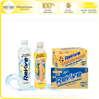 [Thùng 24chai/ Lốc 6chai] Nước bù khoáng Revive Chanh Muối 390ml / Revive Muối Khoáng 500ml_Gahymart