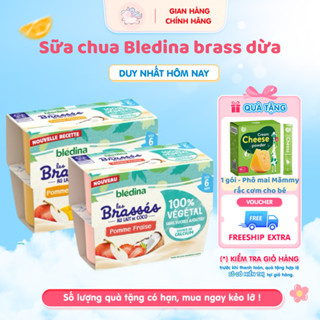 [ĐỦ BILL] Sữa chua Bledina brass dừa, sữa chua cho bé từ 6 tháng tuổi dị ứng đạm bò (mẫu mới) - shop mẹ Oliu