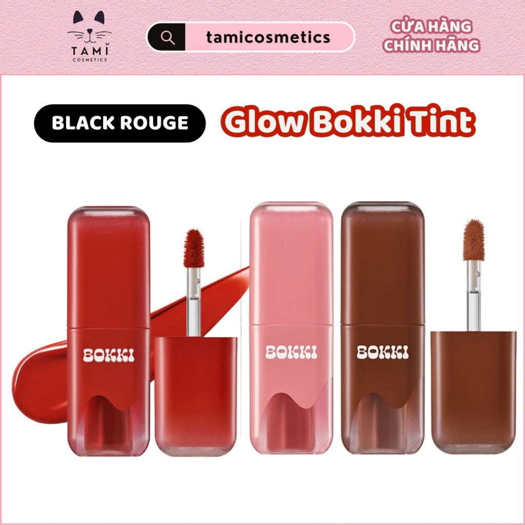 Son Tint Bóng Black Rouge Glow Bokki Tint lâu trôi