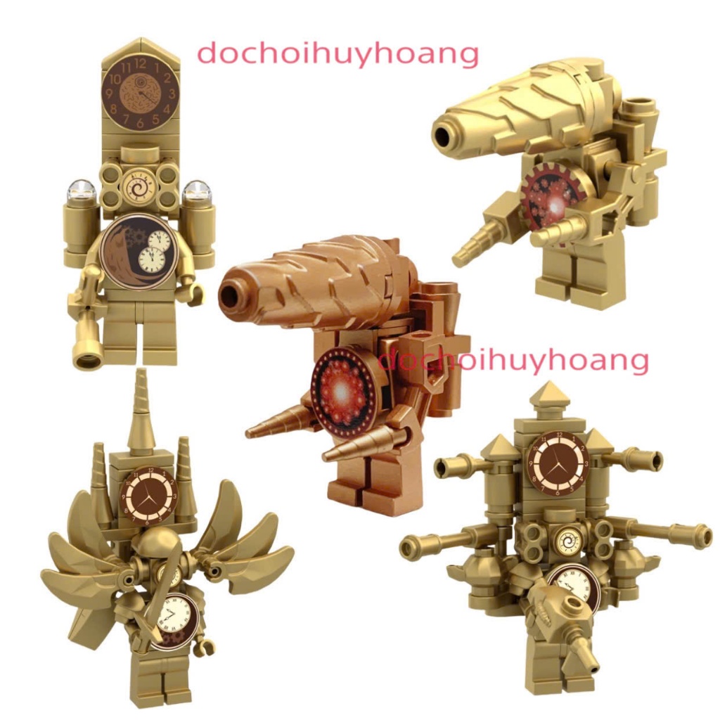 Skibidi Toilet Mô hình Lắp ráp Nhân vật Nhà Vệ Sinh Người Máy Titan Cameraman TV Clock Drill Man Mã 669