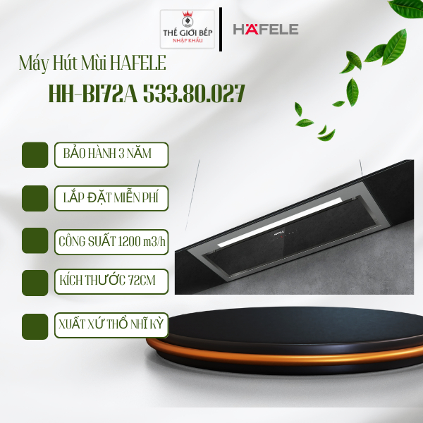 Máy Hút Mùi Âm Tủ Hafele HH-BI72A 533.80.027 – Hút Mạnh, Êm Ái, Thiết Kế Gọn Gàng, Dễ Lắp Đặt - BNK