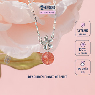 Dây Chuyền Bạc Nữ 925 Liugems Flower Of Spirit Bông Hoa Mix Đá Tự Nhiên 8 Ly Dễ Thương DC34