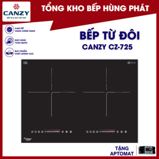 Bếp Từ Đôi CANZY CZ-725 - 60cm, INVERTER Tiết Kiệm Điện, BOOSTER Nấu Nhanh, Công Nghệ Sôi Lăn Tăn