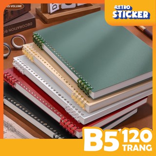 [Tặng Sticker] Sổ Còng KLONG B5 Bìa Cứng 120 Trang 26 Lỗ Basic Giấy Kẻ Ngang Học Tập và Làm Việc
