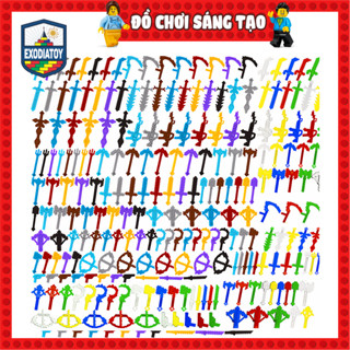 Xếp hình phụ kiện MOC vỉ 19 loại vũ khí cho nhân vật trò chơi Minecraft - Đồ Chơi Lắp Ghép Sáng Tạo - MOC Minecraft
