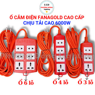 Ổ Cắm Điện Chịu tải cao Công suất 6000W - Dây dài 3m - 5m - Chính hãng FANAGOLD
