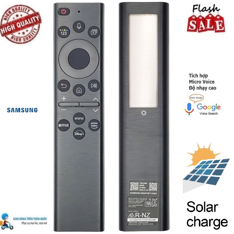 [HÀNG CHẤT LƯỢNG CAO] Điều khiển giọng nói NĂNG LƯỢNG MẶT TRỜI TV Samsung BẢN MỚI NHẤT