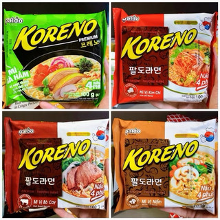  Bịch Mì KORENO JUMBO HÀN QUỐC vị Bò cay vị Kim Chi vị Gà vị bò  Siêu Cay 7cấp túi 10 gói 1 kg mì nấu 4 phút 