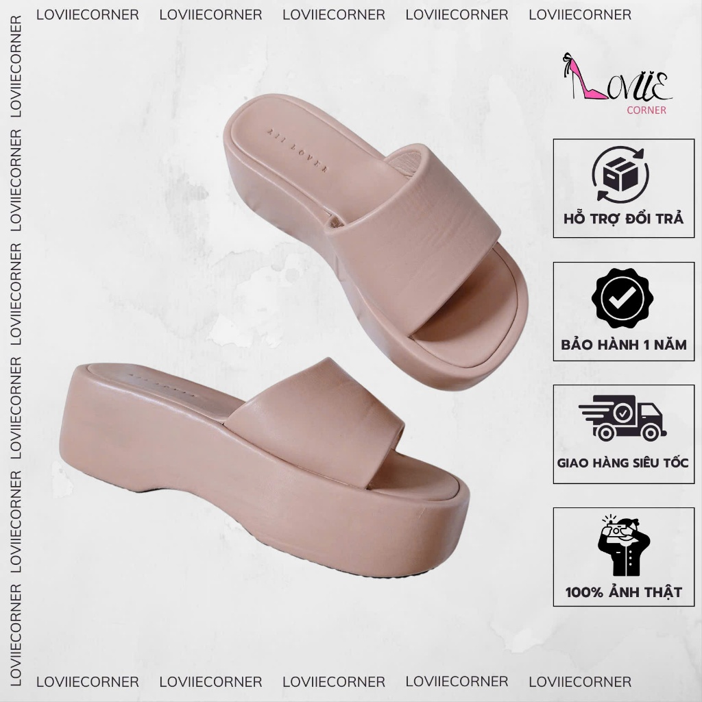 LOVIIECORNER - DÉP NỮ ĐẾ XUỒNG - DÉP BÁNH MÌ THỜI TRANG NỮ QUAI NGANG PHONG CÁCH HIỆN ĐẠI ĐẾ CAO AD220949