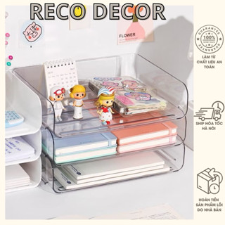 Khay Kệ Trong Suốt RECO Đựng Sách Đồ Trang Điểm Decor Bàn Học