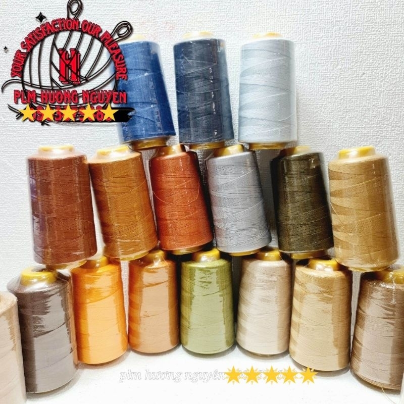 (120g) chỉ jean 20/2  may quần jean.chỉ cotton may quần jean sợi to