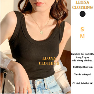 Áo ba lỗ cổ tròn, gân lụa - A3 - Leona Clothing.
