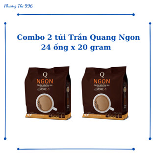 2 túi cà phê sữa Trần Quang Ngon- 24 ống/ túi