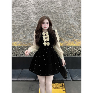 đầm tuyết mưa 4 nơ L xl xxl 60-90kg Quỳnh như bigsize