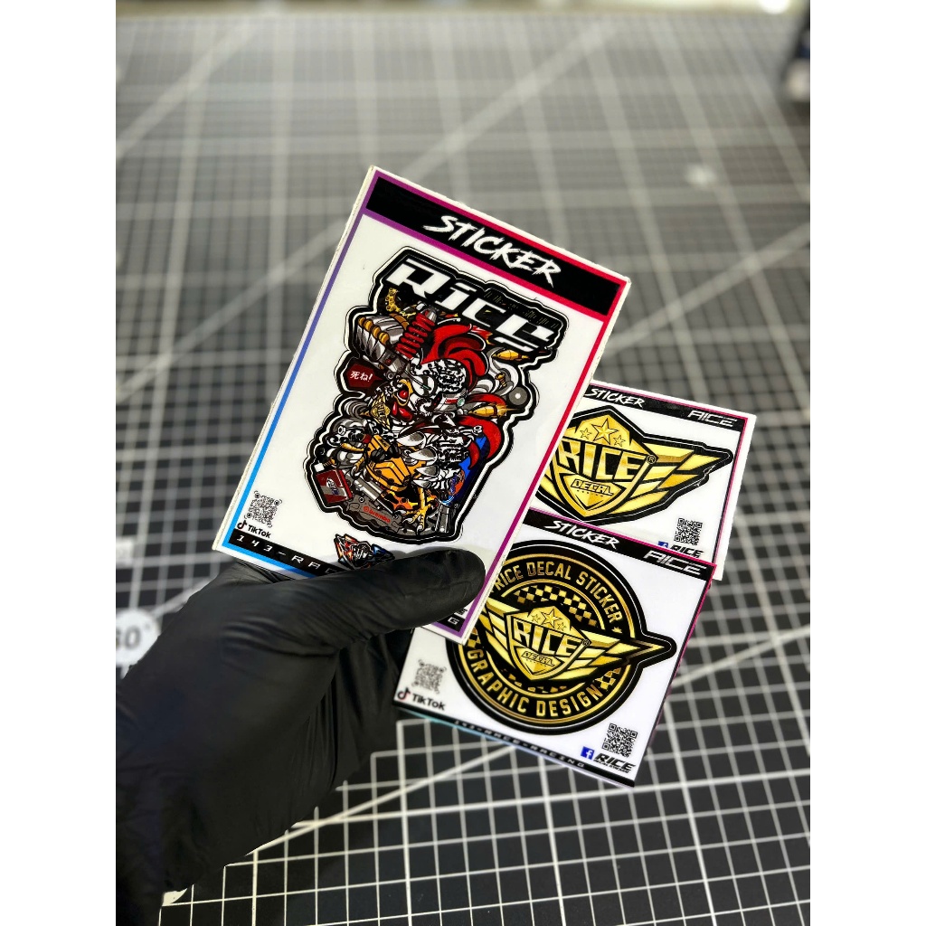Tem Dán Rice Sticker Gà 6.0x8.5