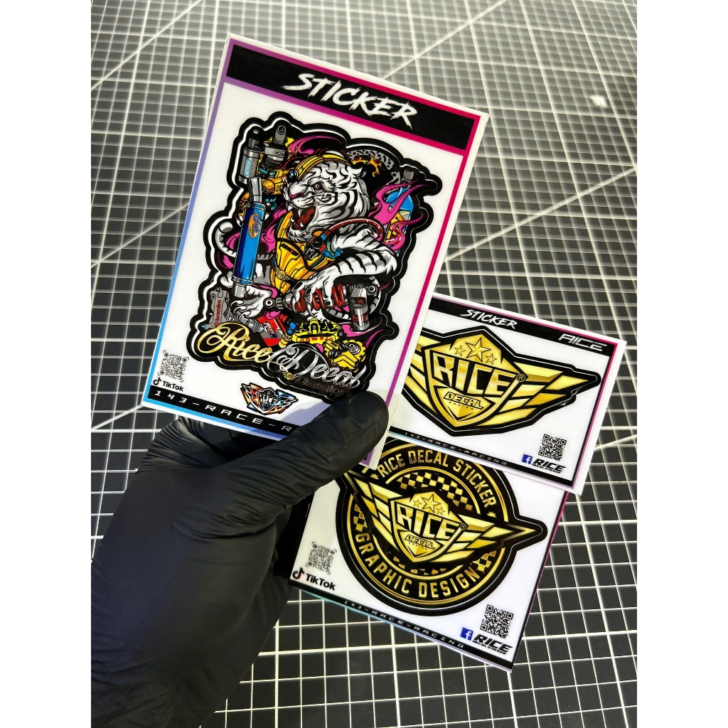 Tem Dán Rice Sticker Hổ 6.5x8.7 ricedecal