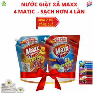 Combo 2 túi nước giặt Maxx 4Matic 3kg3 , tổng 6Kg6  , sạch hơn 4 lần, tẩy sạch các vết bẩn cứng đầu