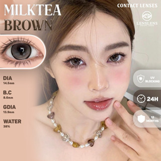 [LENS 1 NGÀY] Lens Mắt Kính Áp Tròng Nâu Trà Sữa Giãn To Milk Tea Brown Sử Dụng Trong 1 Ngày
