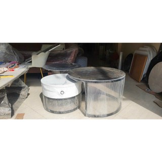 Bộ bàn trà tròn, bàn trà đôi tròn, cặp bàn trà sofa phòng khách, bàn cà phê bàn decor, mặt đá ceramic có ngăn kéo