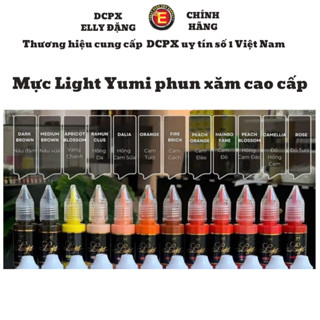 Mực Light Yumi phun xăm chuyên phun mày môi mí, mực Yumi phun xăm hữu cơ Light Bám Màu Nhanh Bong Đậm